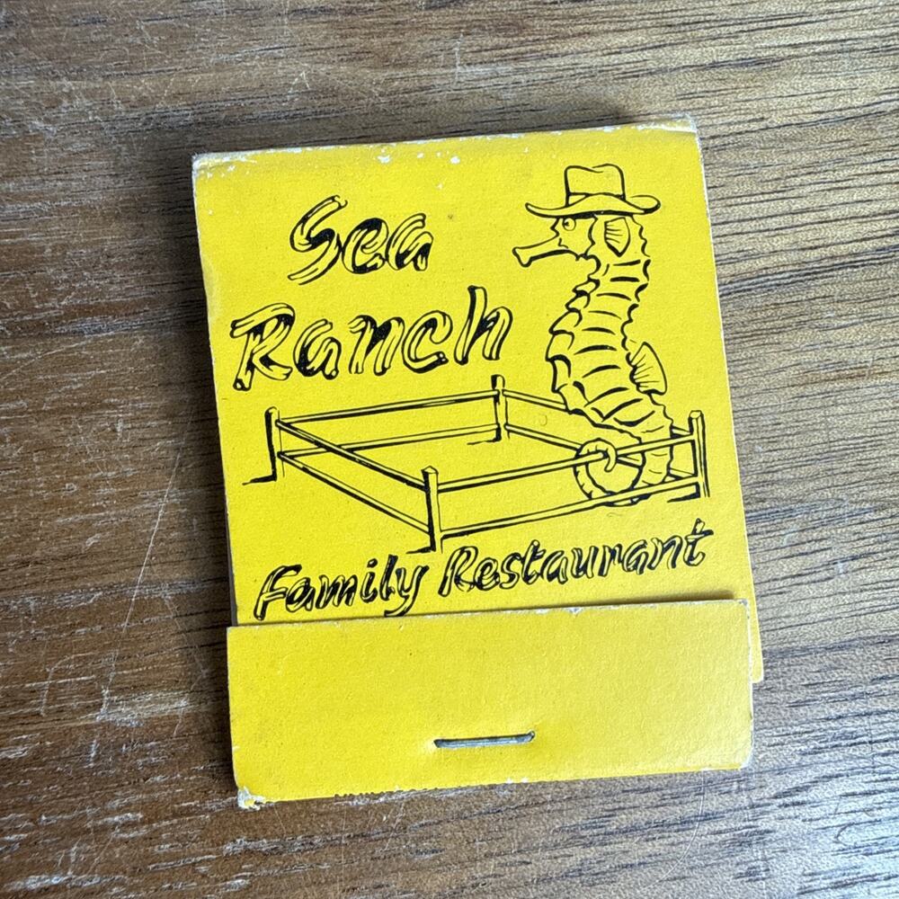 Vintage Ocean City Maryland Matchbook Sea Ranch Family Restaurant Full Unused